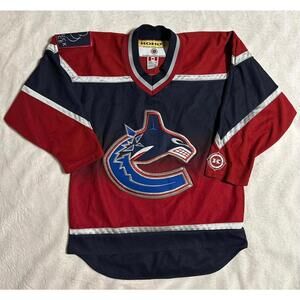 Vintage NHL Vancouver Canucks KOHO Retro 90s Hockey Jersey Youth Size Large / XL